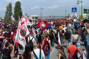 Kehrseite der Lagune - Demo in Venedig am 9.6.2013