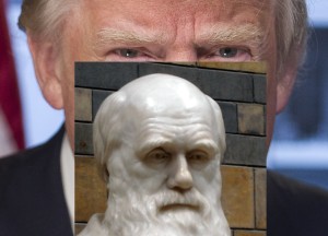 Perspektiven auf den Wandel: Darwin und Trump (Fotos: Wikimedia)